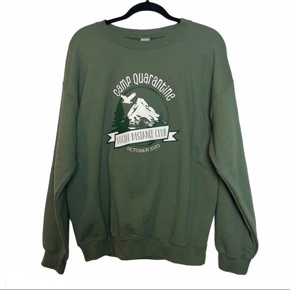 Camp Quarantine Social Distance Club Sweatshirt - Picture 1 of 7